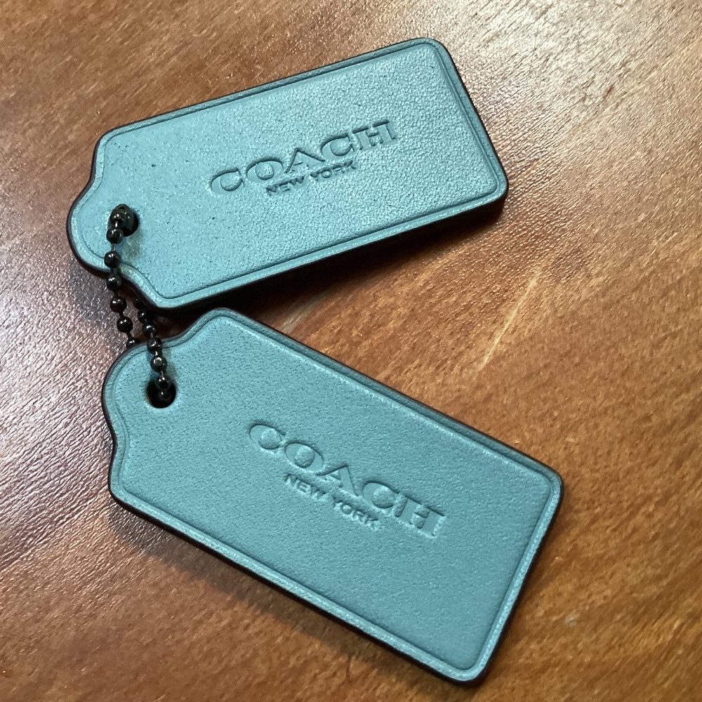 Coach 2 Light Blue Bag Tags/Hang Tags